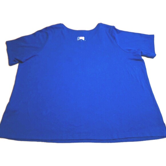 QUACKER FACTORY Embroidered Dog Lover Jersey Tunic Royal Blue Jeweled Sz 3X - Picture 16 of 16